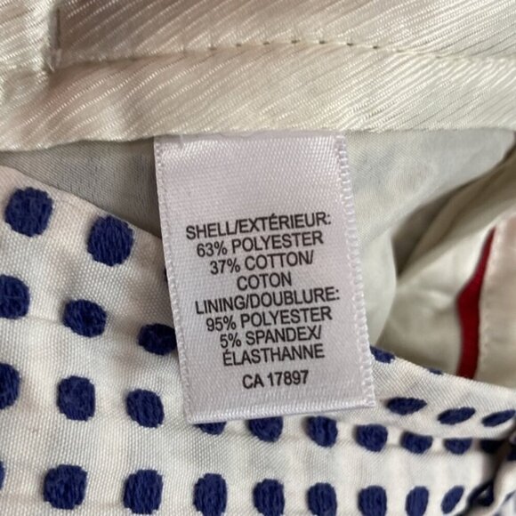 BANANA Republic Blue Polka Dot Pants  sz - Picture 16 of 16